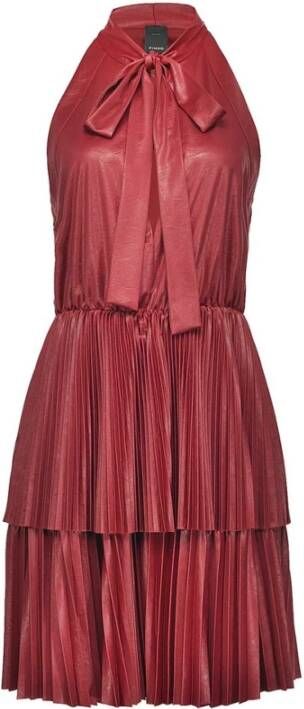 Pinko Red Polyester Dress Rood Dames