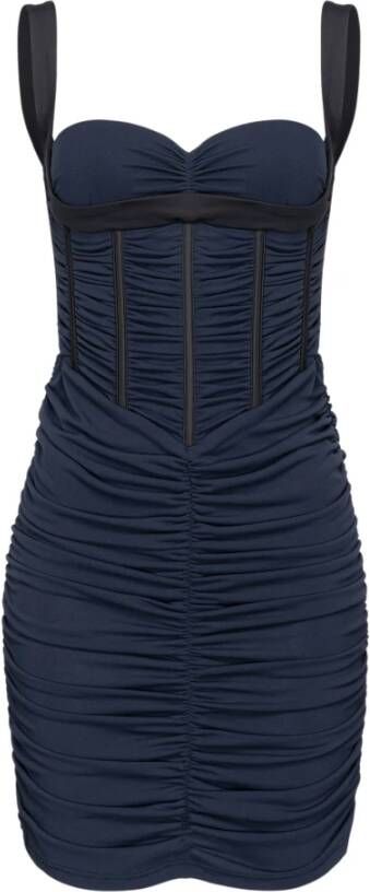 Pinko Radiant Dress Jersey Crepe + Tecno Jersey Blauw Dames