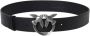 Pinko Stijlvolle Zwarte Leren Riem met Zilverkleurige Hardware Black Dames - Thumbnail 10