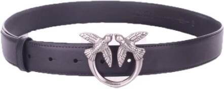 Pinko Love Birds Leren Riem met Metalen Gesp Black Dames - Foto 9