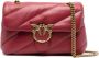 Pinko Maxi Oblique Gewatteerde Bordeaux Leren Tas Red Dames - Thumbnail 3