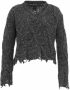 Pinko Gibson Sweater Soft Mouline Maxi Losanga Grijs Dames - Thumbnail 1