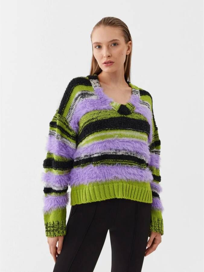 Pinko Round-neck Knitwear Meerkleurig Dames