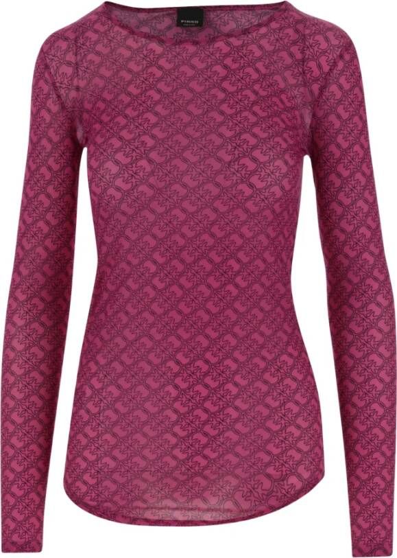 Pinko Round-neck Knitwear Roze Dames