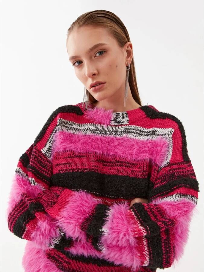 Pinko Round-neck Knitwear Roze Dames