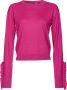 Pinko Fuchsia Wollen Trui met Ruchedetail Pink Dames - Thumbnail 1