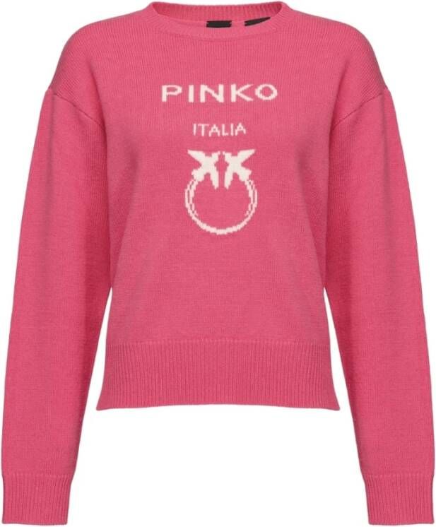 Pinko Round-neck Knitwear Roze Dames