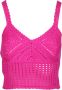 Pinko Gehaakte Gebreide Top Winterstijl Pink Dames - Thumbnail 1