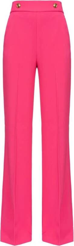 pinko Sbozzare 10 Pantalone Crepe Stretch Roze Dames