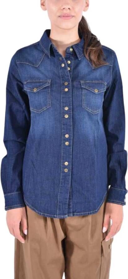 Pinko Denimoverhemden Blauw Dames