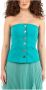 Pinko Wijdvallende Mouwloze Top in Stretch Crepe Stof Blue Dames - Thumbnail 1