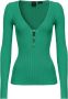Pinko Lange mouwen blouse met V-hals Green Dames - Thumbnail 1