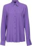 Pinko Jacquard Zijden Shirt met Logo Ontwerp Purple Dames - Thumbnail 1