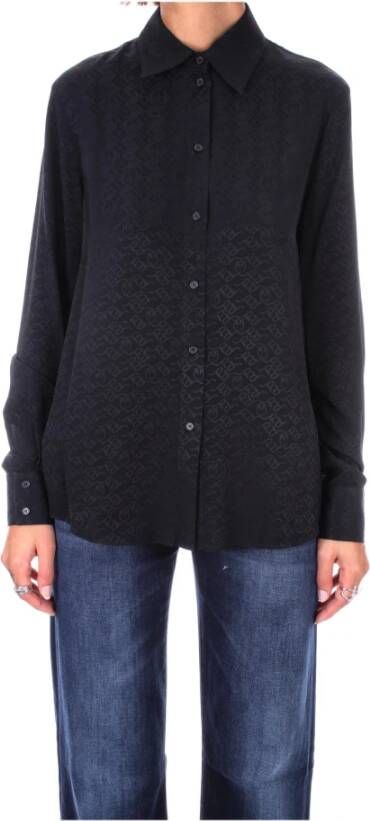 Pinko Elegante Zwarte Overhemd met Lange Mouwen Black Dames