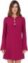 Pinko Polyester Jurk met Cut Out Details Pink Dames - Thumbnail 3