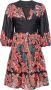 Pinko Tropische Print Katoenen Jurk Multicolor Dames - Thumbnail 3