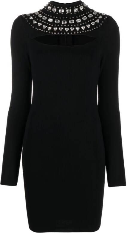 Pinko Caffelatte Abito Punto Roma Black Zwart Dames
