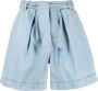 Pinko Blauwe denim shorts voor vrouwen Blue Dames - Thumbnail 5