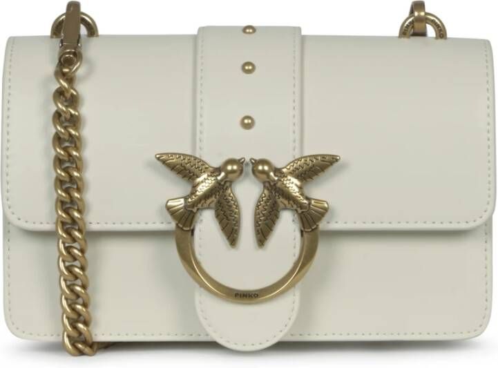 Pinko Logo Crossbody Tas met Love Swallows Stud Beige Dames - Foto 5