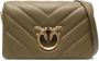 Pinko Quilted Schoudertas met Olijfgroen Schapenleer Green Dames - Thumbnail 1