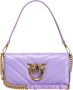 Pinko Gewatteerde Mini Love Bag met Love Birds Gesp Purple Dames - Thumbnail 1