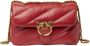 Pinko Maxi Oblique Gewatteerde Bordeaux Leren Tas Red Dames - Thumbnail 1