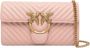 Pinko Love One Leren Crossbody Tas Pink Dames - Thumbnail 1