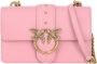 Pinko Bubble Pink Leren Mini Schoudertas met Gouden Logo Pink Dames - Thumbnail 1