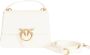 Pinko Love Bag One Top Handle Classic Li Bianco Seta-Antique Gold White Dames - Thumbnail 1
