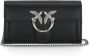 Pinko Elegante Zwarte Leren Portemonnee Love One Black Dames - Thumbnail 5