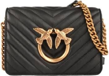 Pinko Love Click Chevron Mini Black Crossbody BAG Zwart Dames - Foto 13