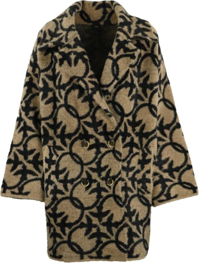 Pinko Single-Breasted Coats Bruin Dames