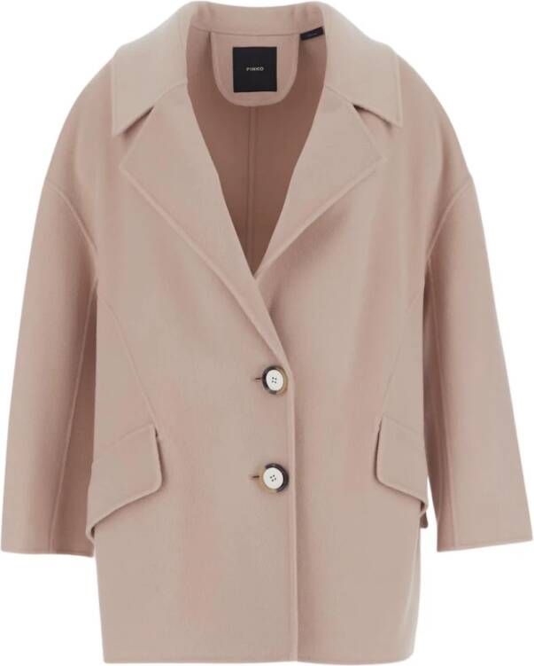 Pinko Single-Breasted Coats Roze Dames