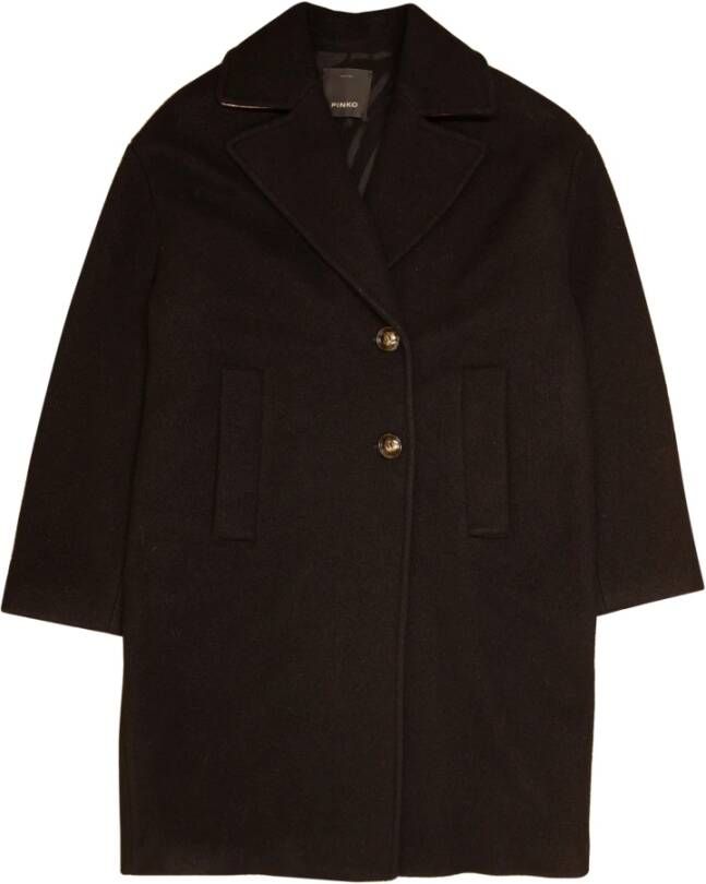 Pinko Single-Breasted Coats Zwart Dames