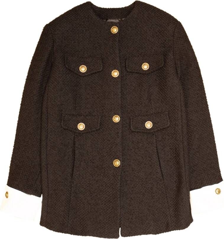 Pinko Single-Breasted Coats Zwart Dames