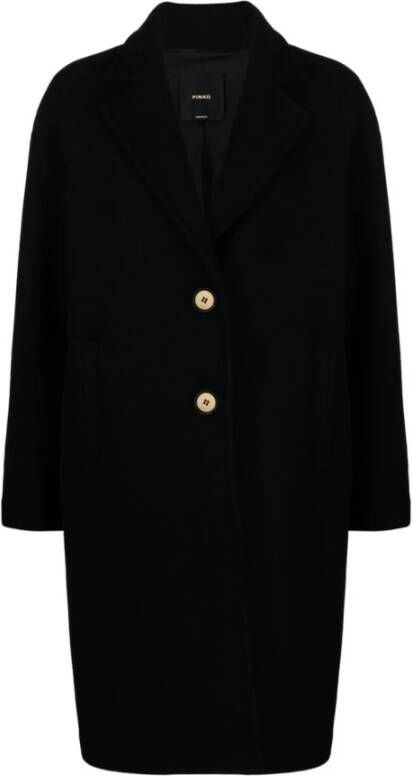 Pinko Single-Breasted Coats Zwart Dames