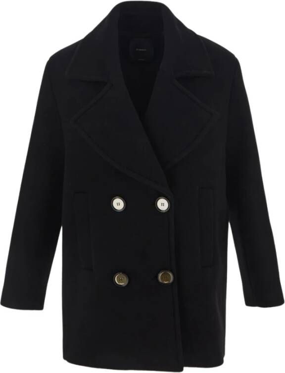Pinko Single-Breasted Coats Zwart Dames