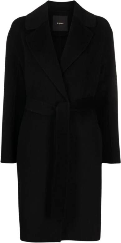 pinko Single-Breasted Coats Zwart Dames