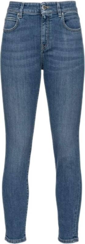 Pinko Flatterende Skinny Jeans voor Vrouwen Blue Dames