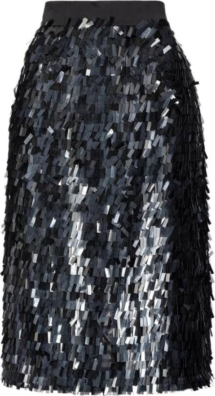 Pinko Skirt with square-shaped sequins all over Zwart Dames