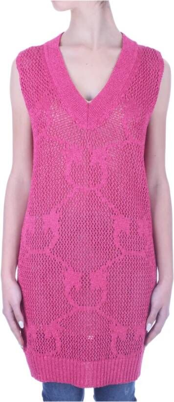 Pinko Sleeveless Knitwear Roze Dames