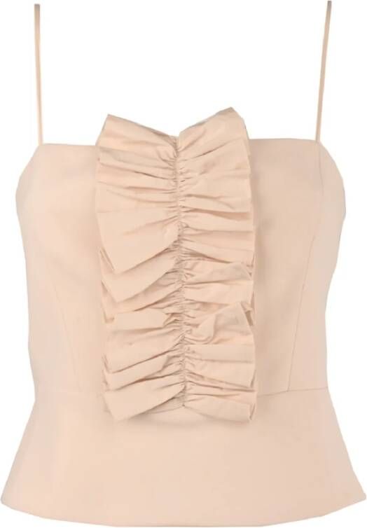 Pinko Sleeveless Tops Beige Dames