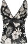 Pinko Mouwloze top met bloemenprint Black Dames - Thumbnail 3
