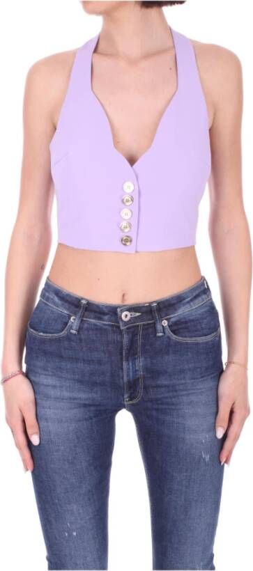 Pinko Sleeveless Tops Purple Dames
