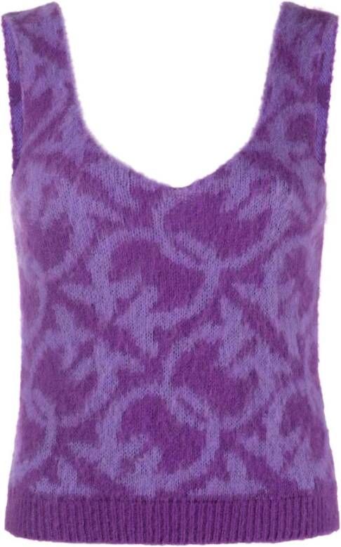 Pinko Sleeveless Tops Purple Dames