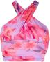Pinko Bloemige Zomer Top Multicolor Dames - Thumbnail 3