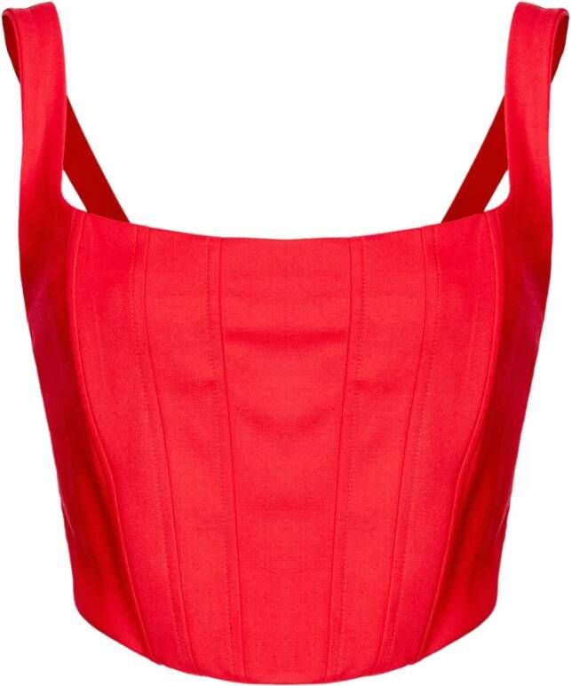 Pinko Elegante rode top outlet prijs Red Dames