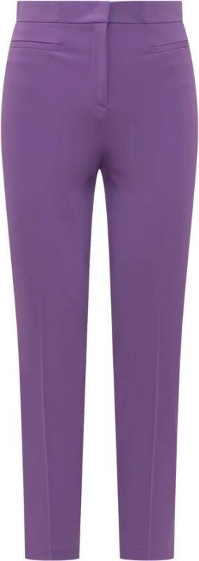 Pinko Slim-fit Trousers Purple Dames