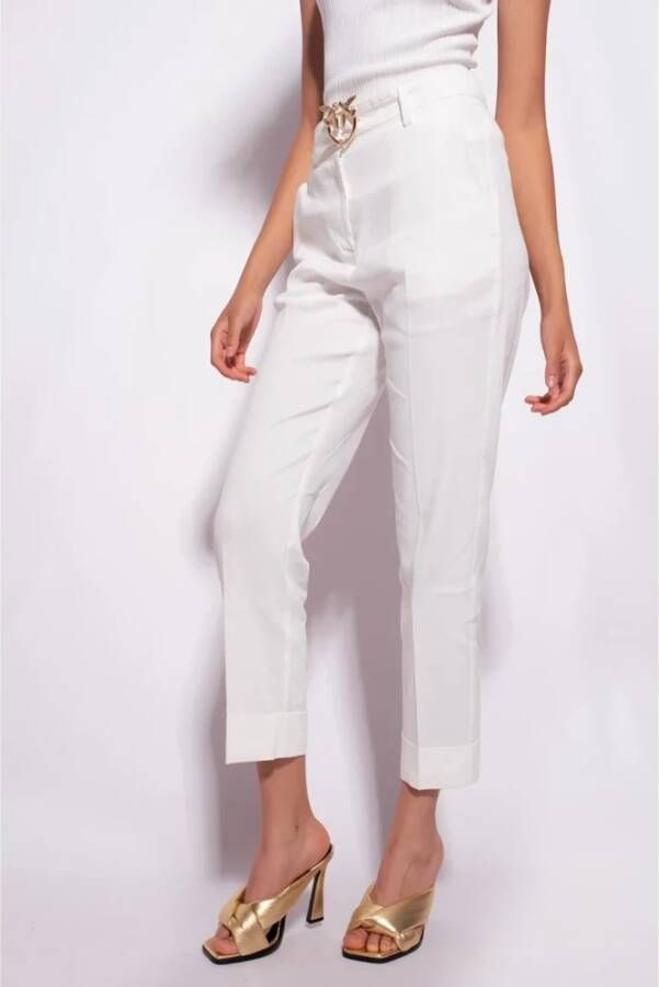 Pinko Slim-fit Trousers White Dames