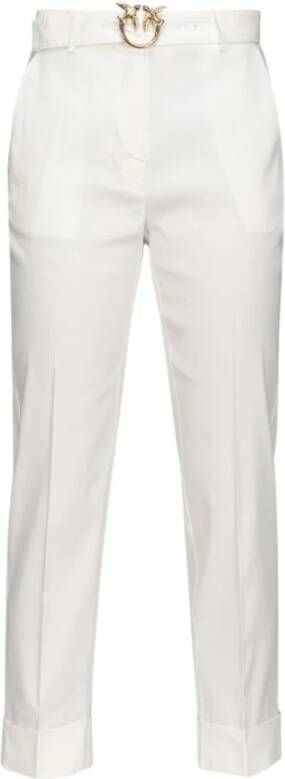 Pinko Slim-fit Trousers Wit Dames